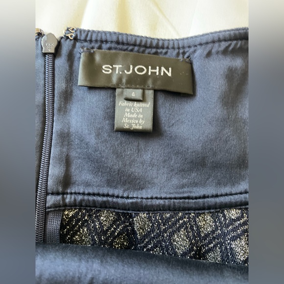 ST.JOHN MINI SKIRT SIZE 4 BLACK/SILVER - Picture 4 of 6